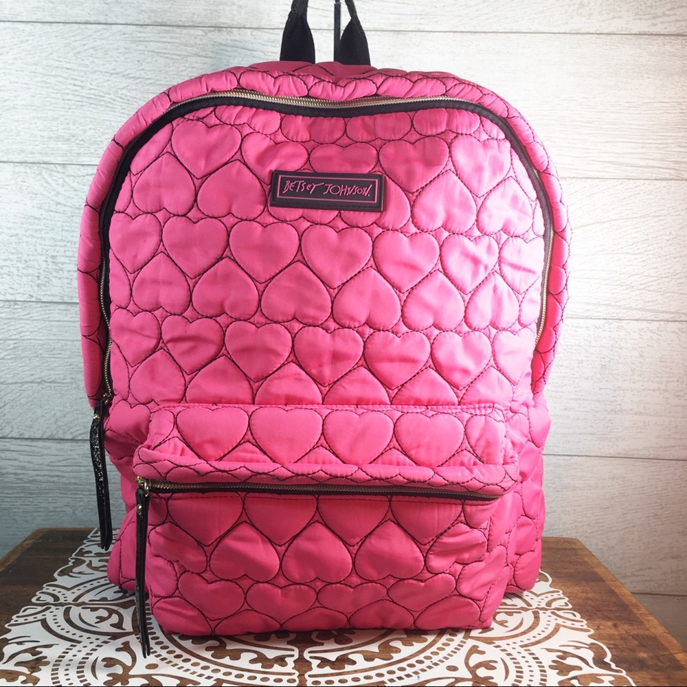 Betsey Johnson Quilted Heart Backpack Gem
